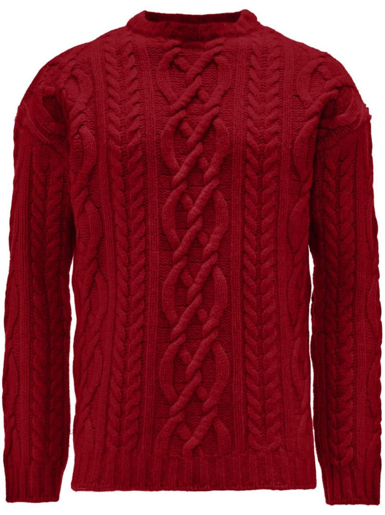 Cable-knit Crew Neck Sweater