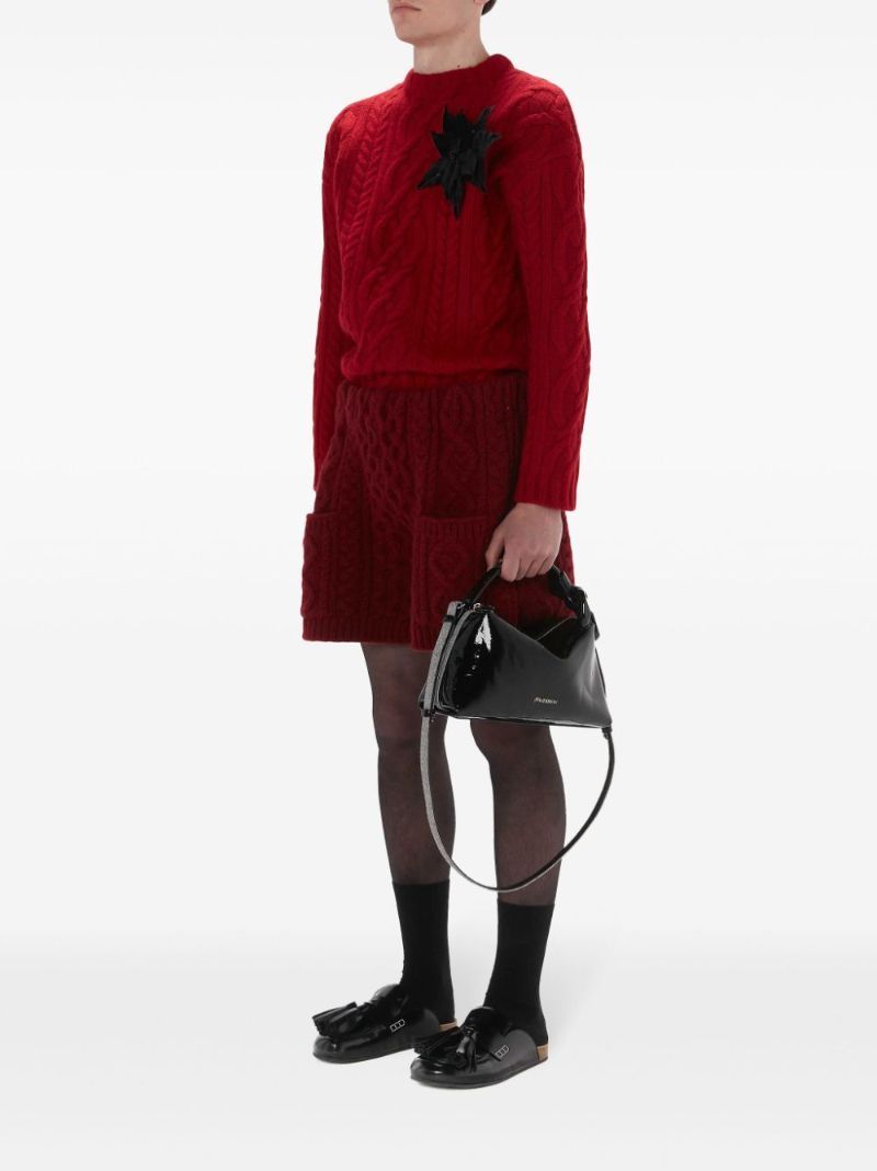 Cable-knit Crew Neck Sweater