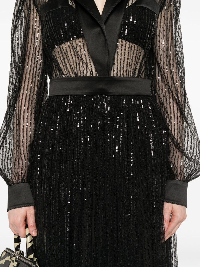 Sequinned Midi Dress
