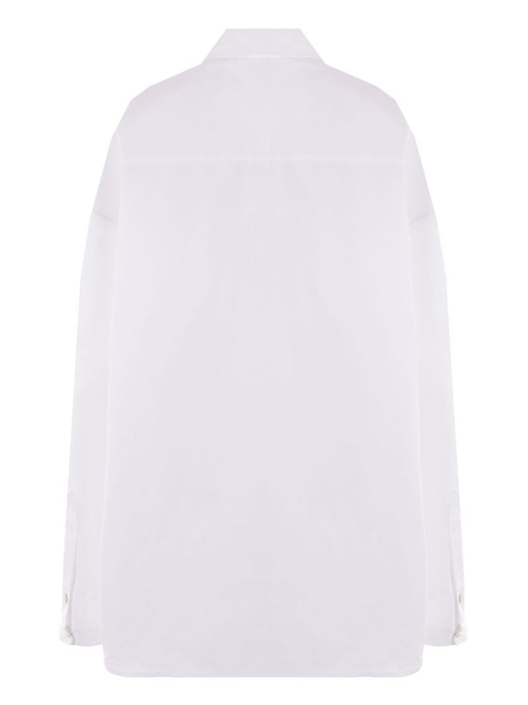 White Long-sleeve Cotton Shirt