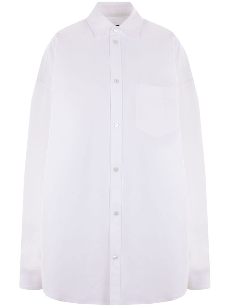 White Long-sleeve Cotton Shirt
