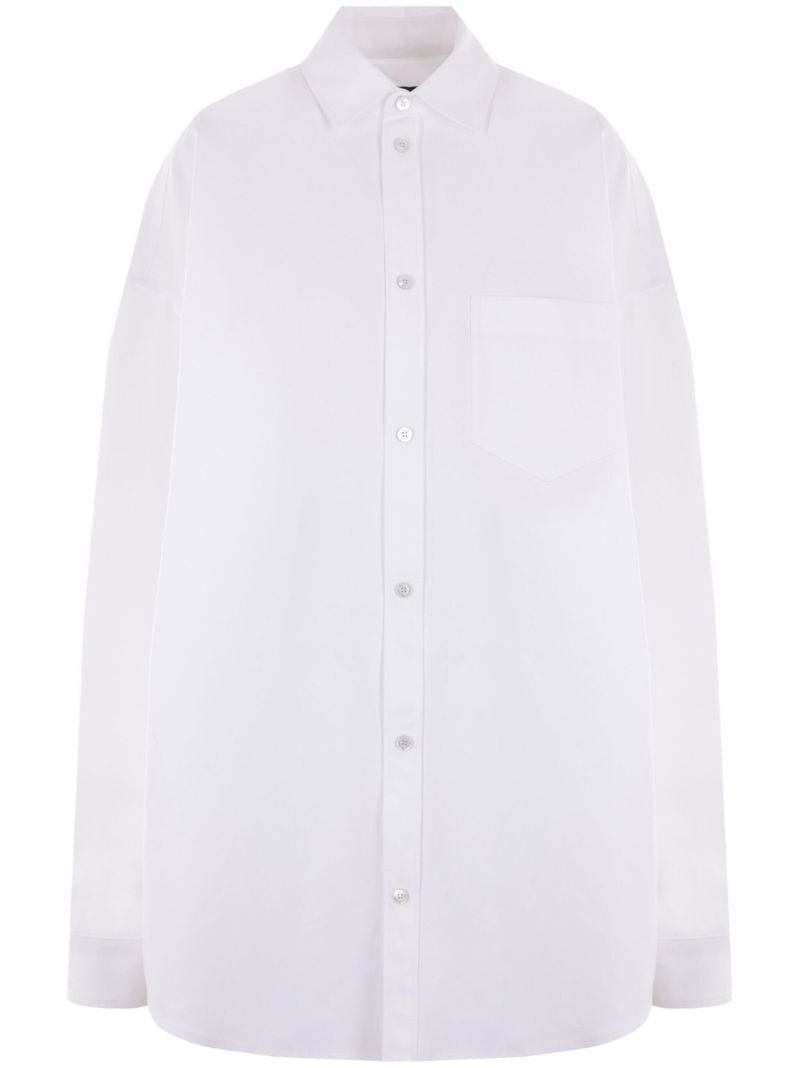 White Long-sleeve Cotton Shirt