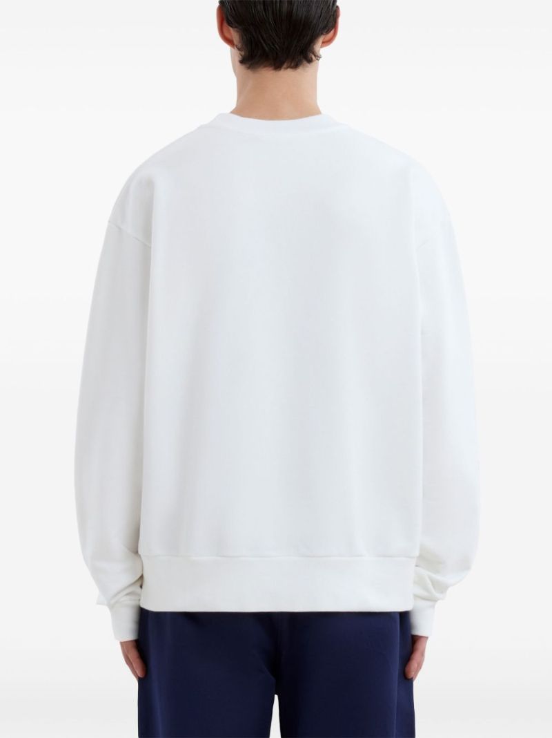 White Logo-print Cotton Sweatshirt