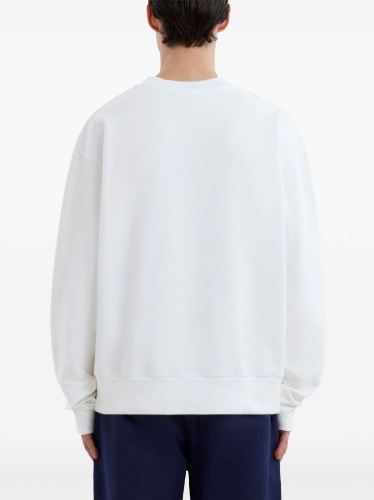White Logo-print Cotton Sweatshirt