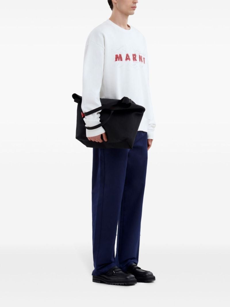 White Logo-print Cotton Sweatshirt
