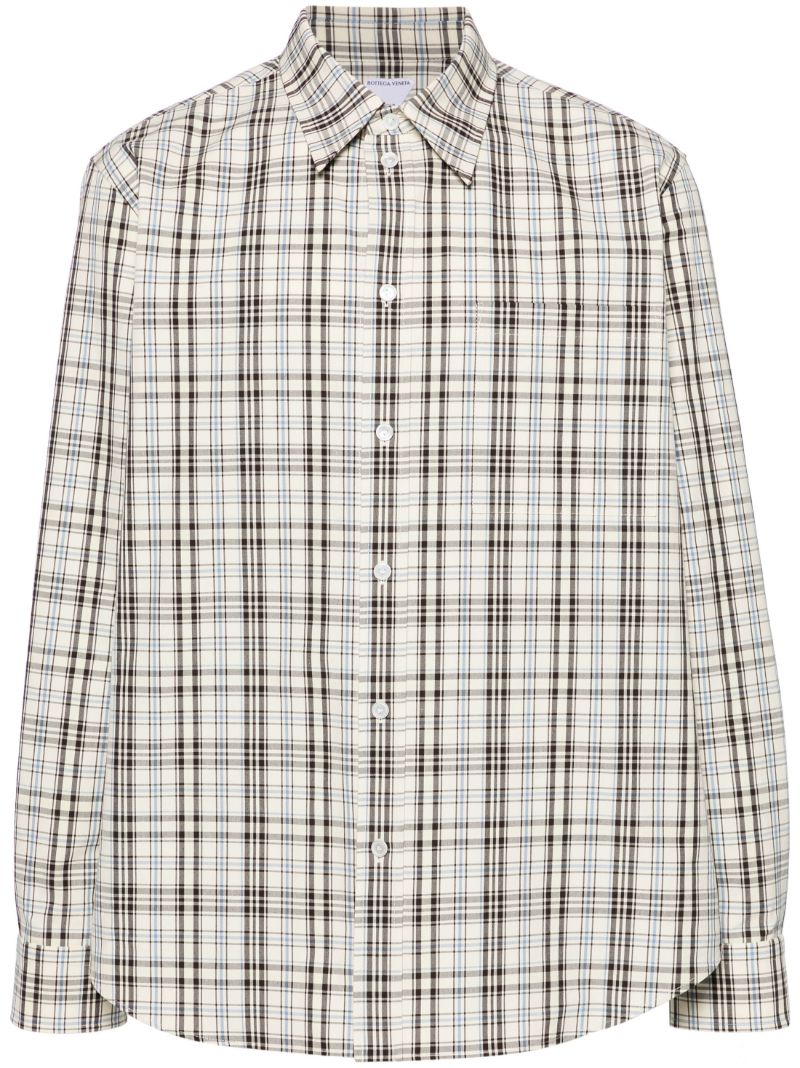 White Checked Cotton Shirt