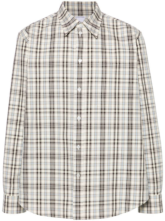 White Checked Cotton Shirt
