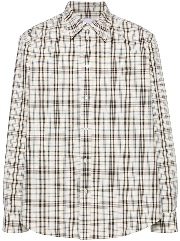 White Checked Cotton Shirt