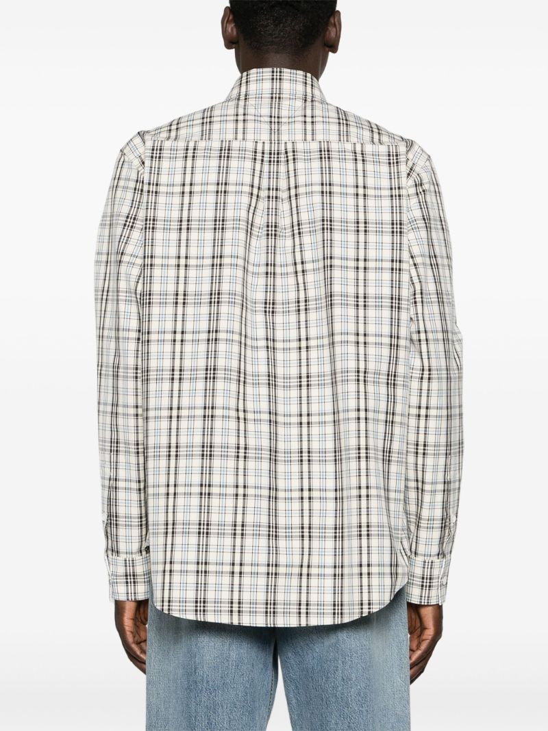 White Checked Cotton Shirt