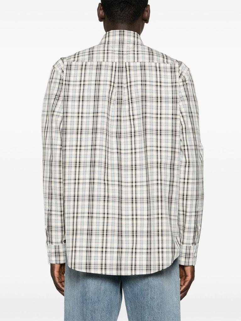 White Checked Cotton Shirt