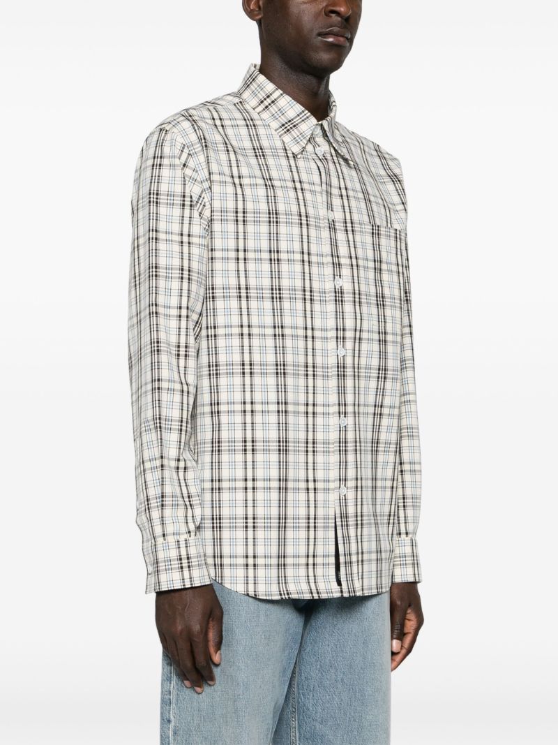 White Checked Cotton Shirt