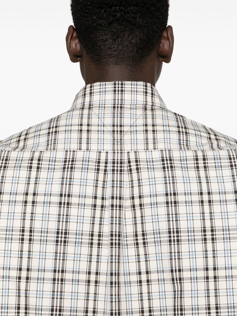 White Checked Cotton Shirt