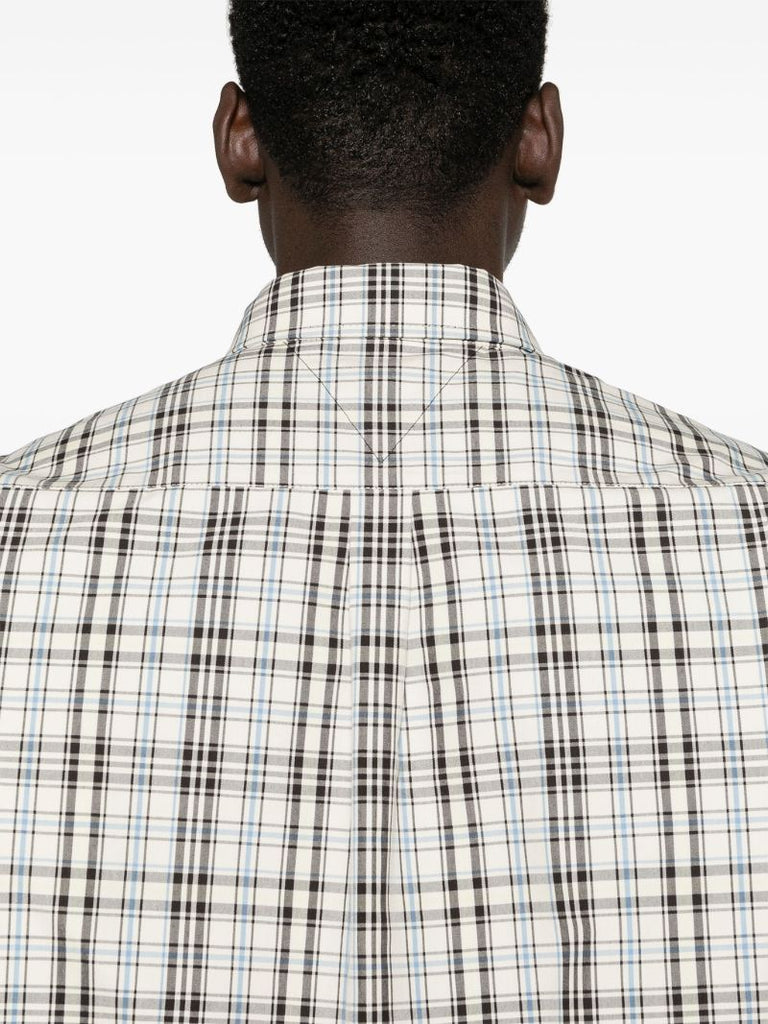 White Checked Cotton Shirt