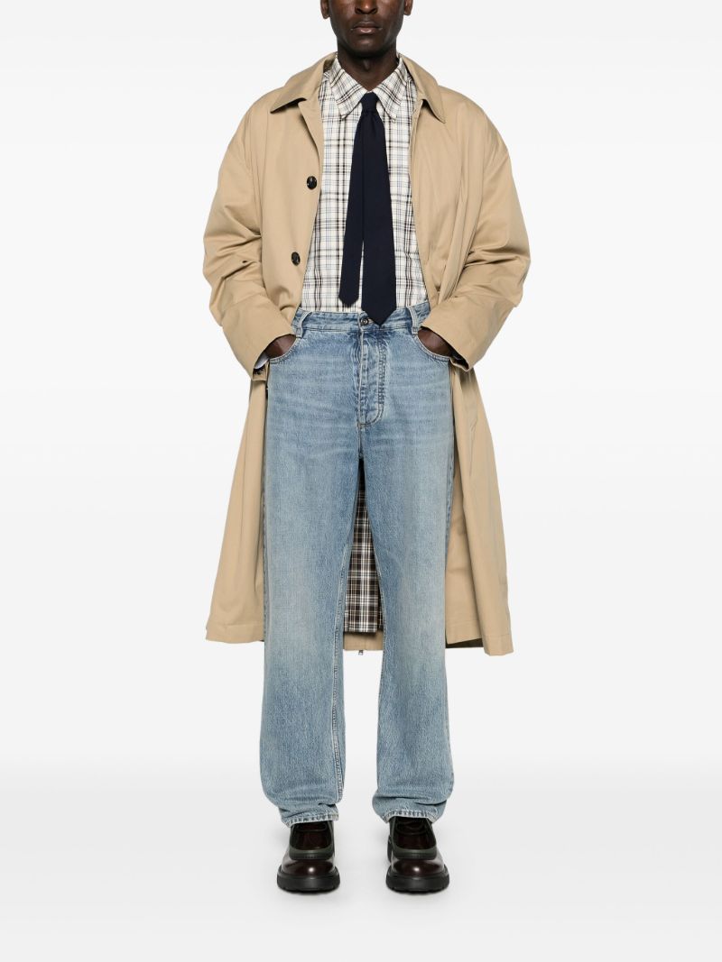 White Checked Cotton Shirt