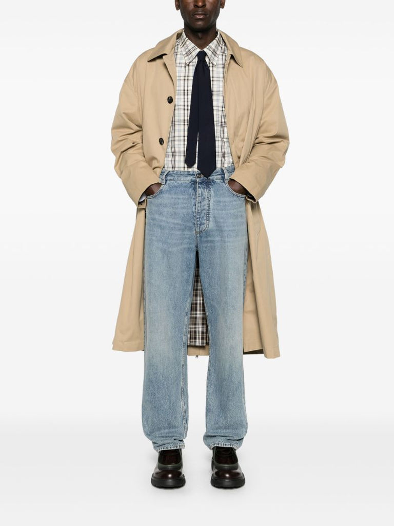 White Checked Cotton Shirt