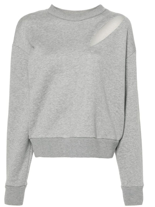 Slashed Cotton Sweatshirt