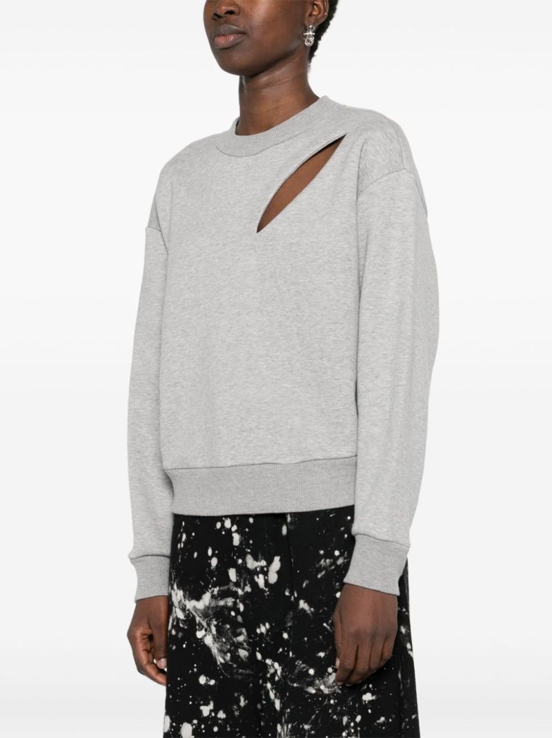 Slashed Cotton Sweatshirt