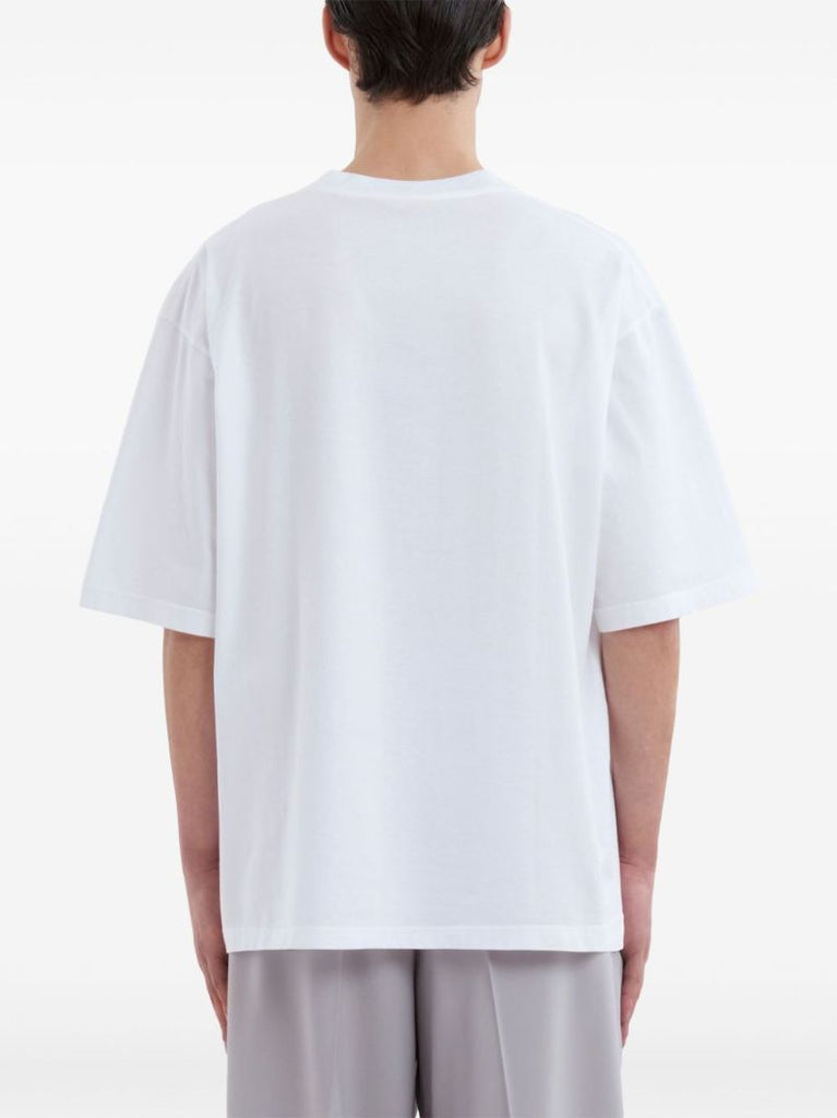 White Logo-print Cotton T-shirt