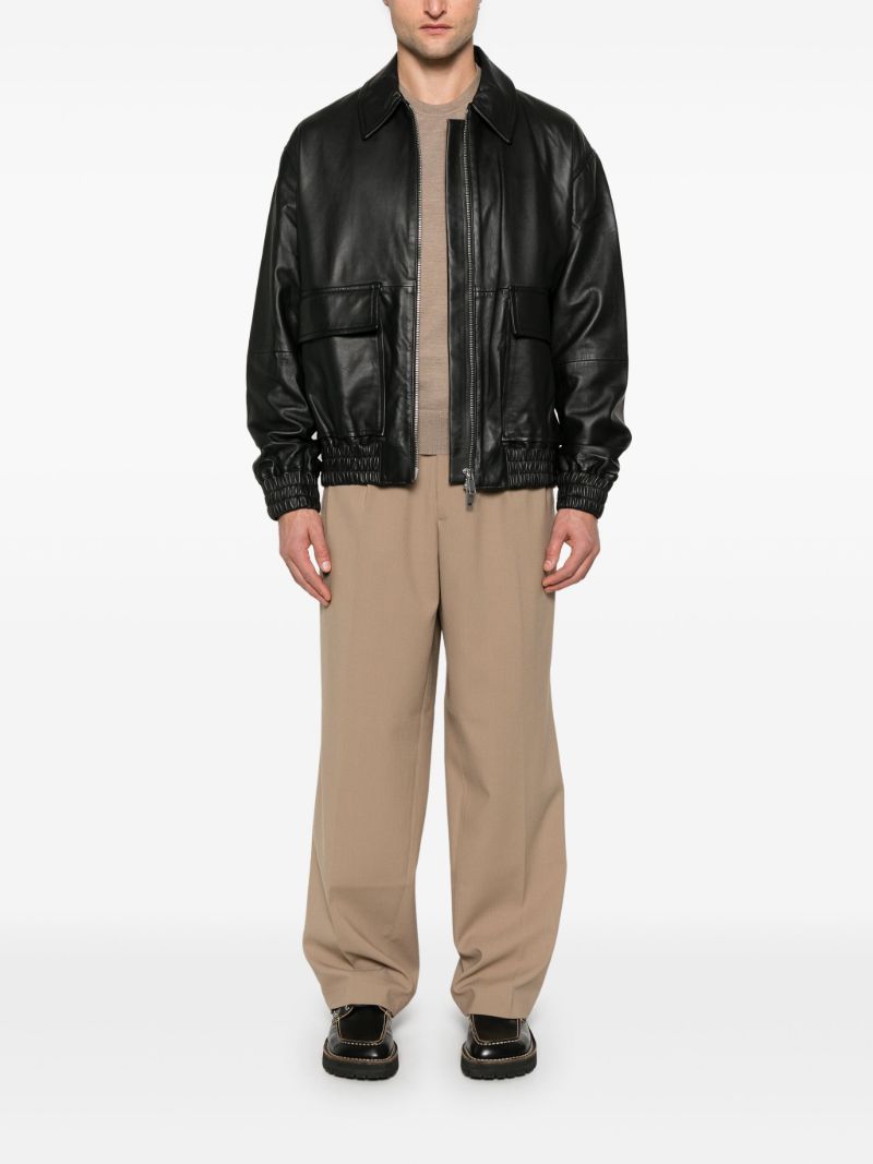 Leather Bomber Jacket
