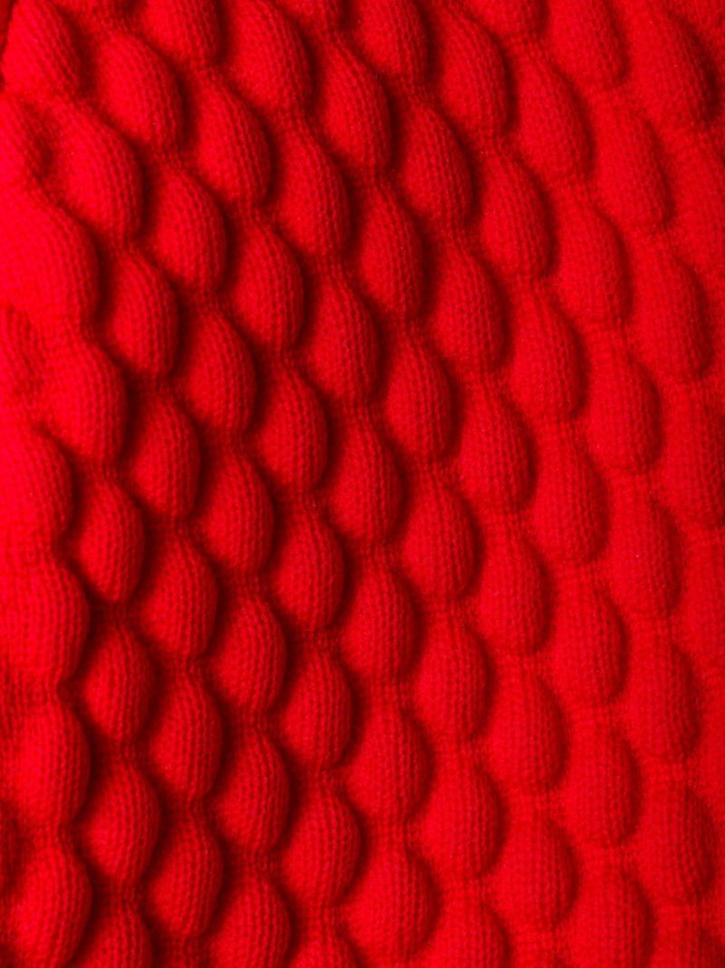 Red 3d-knit Beanie