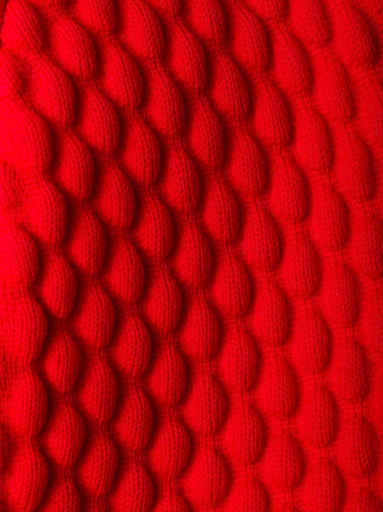 Red 3d-knit Beanie