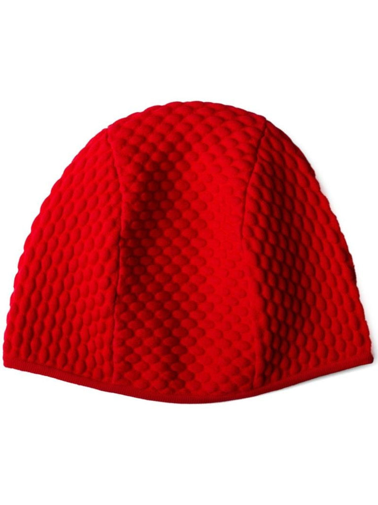 Red 3d-knit Beanie