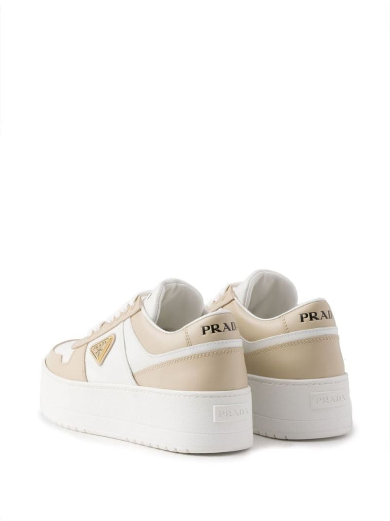 Neutral Downtown Bold Leather Sneakers