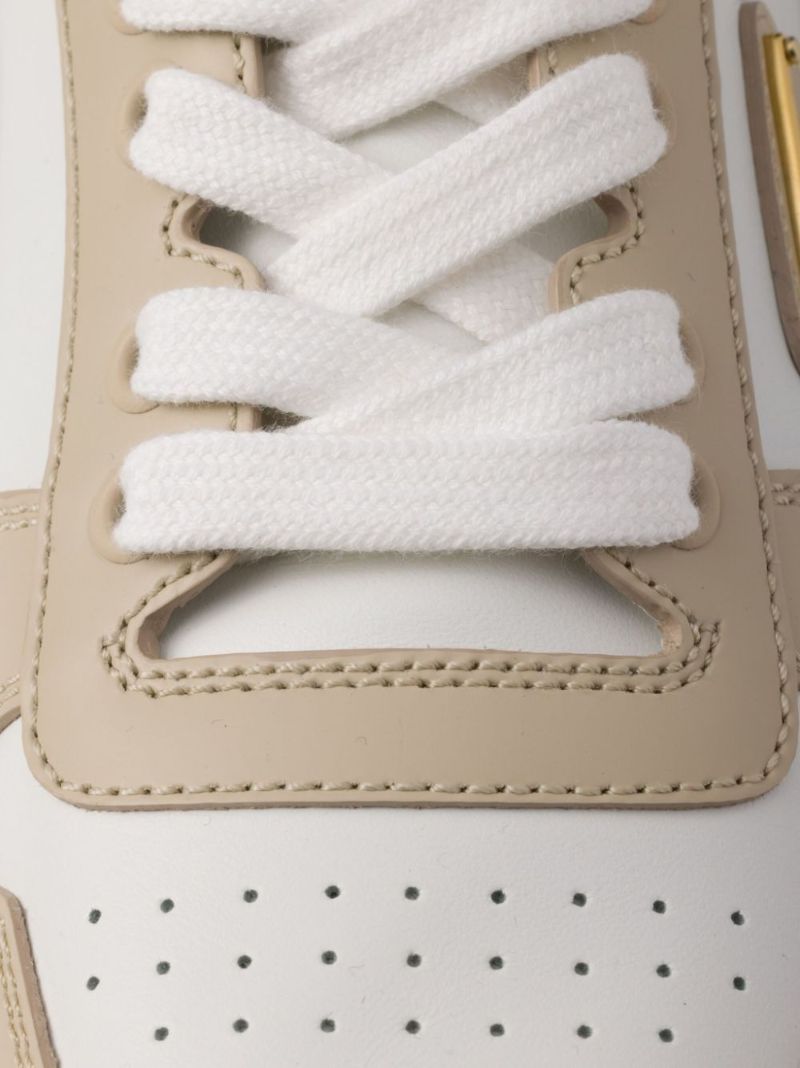 Neutral Downtown Bold Leather Sneakers