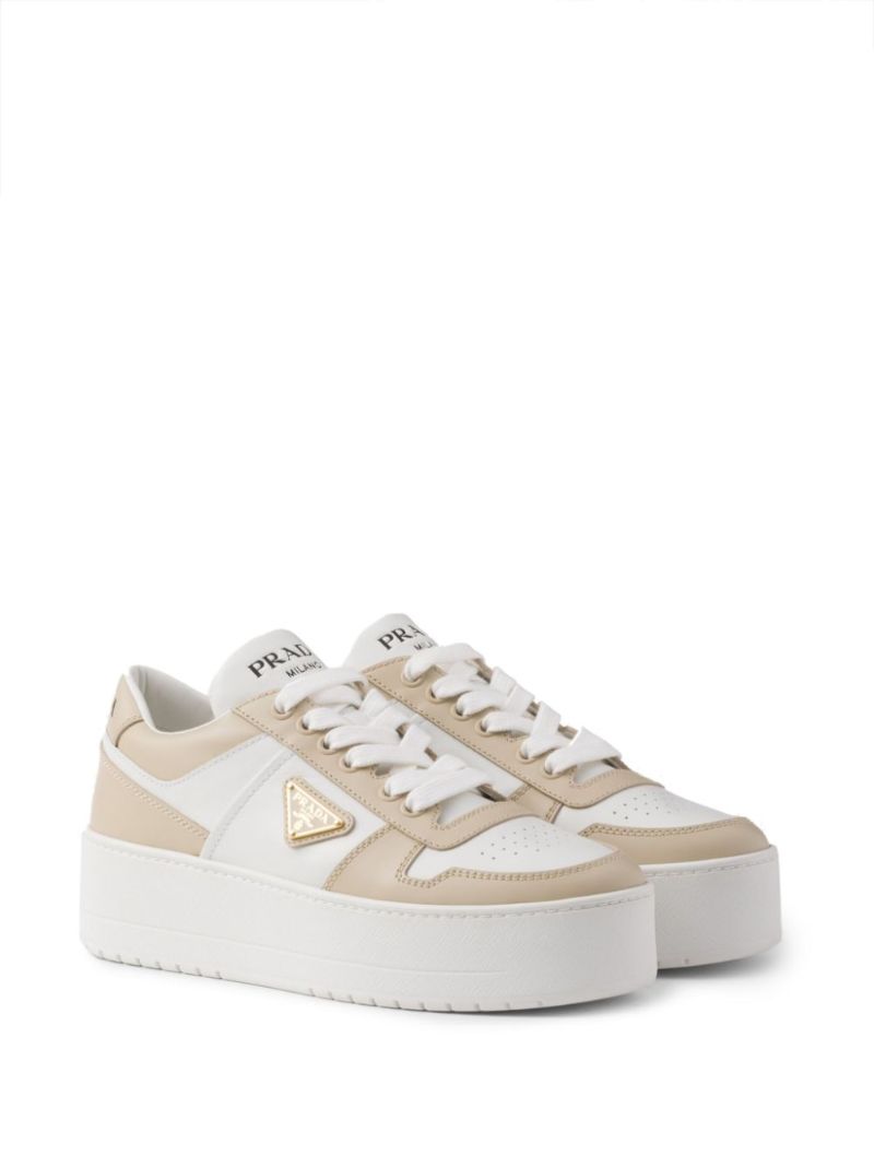Neutral Downtown Bold Leather Sneakers