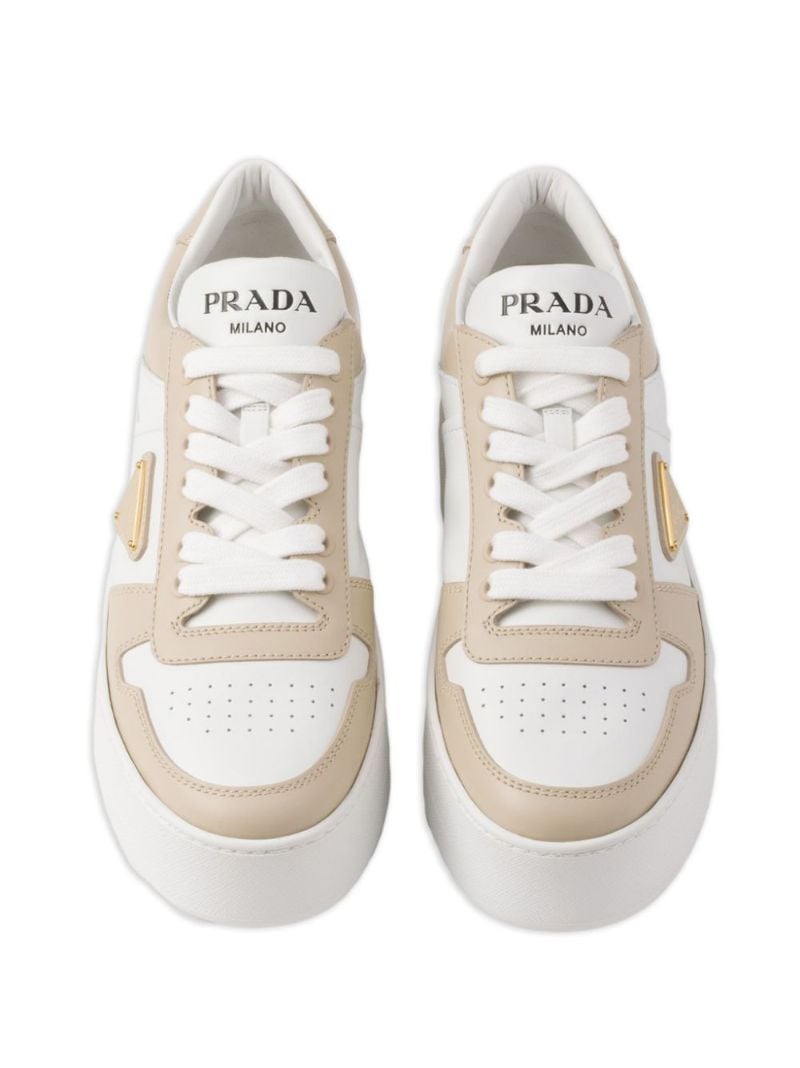 Neutral Downtown Bold Leather Sneakers