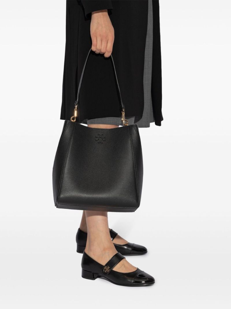Black Mcgraw Leather Tote Bag