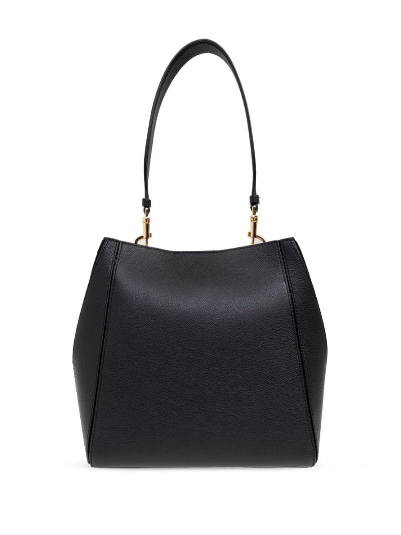 Black Mcgraw Leather Tote Bag