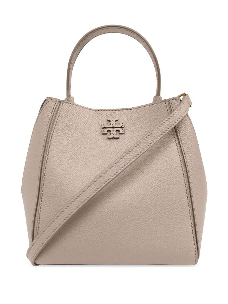 Neutral Mcgraw Small Leather Tote Bag