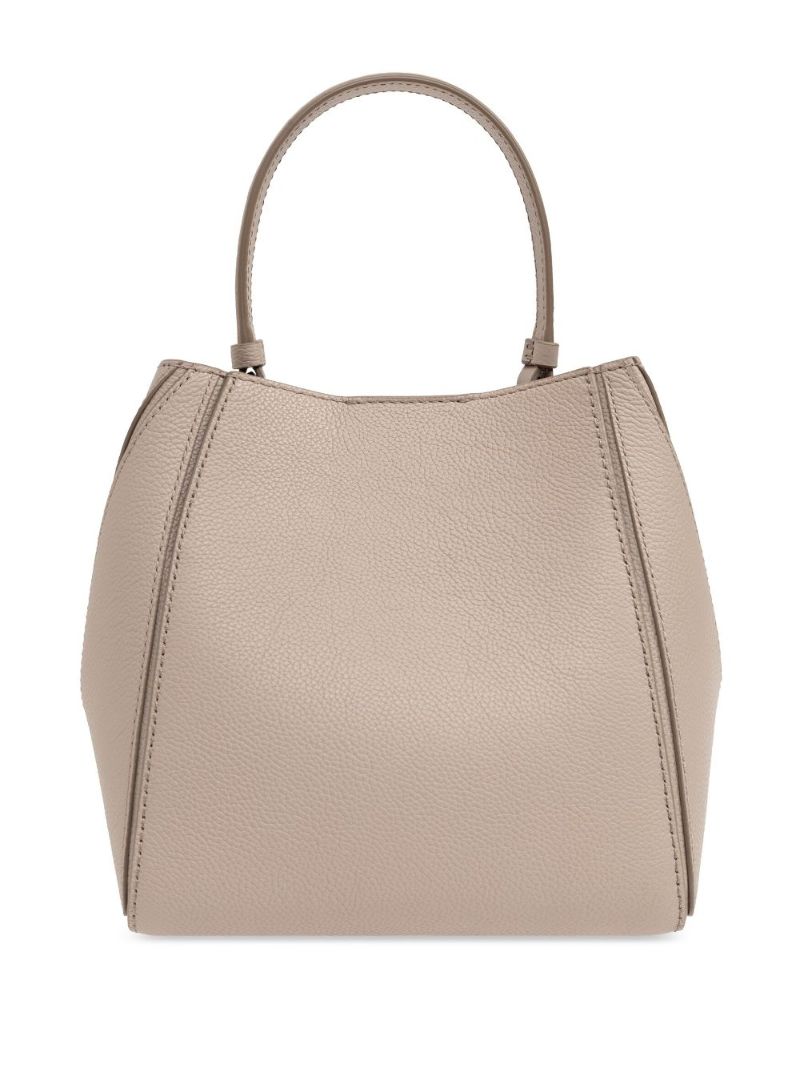 Neutral Mcgraw Small Leather Tote Bag