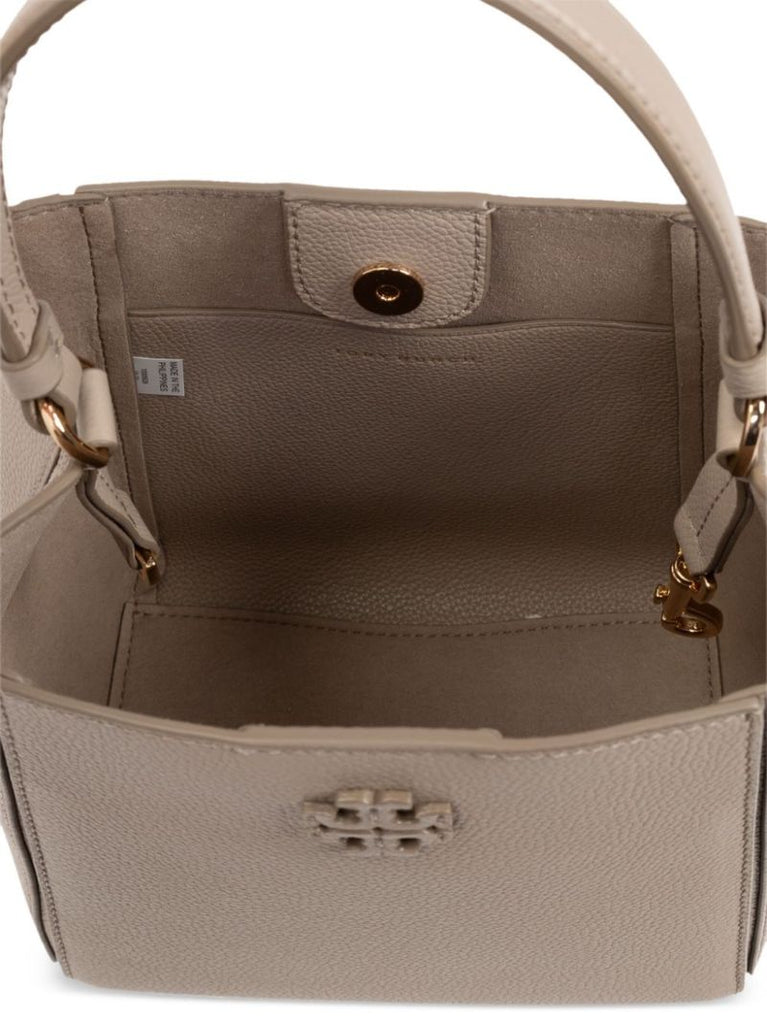 Neutral Mcgraw Small Leather Tote Bag