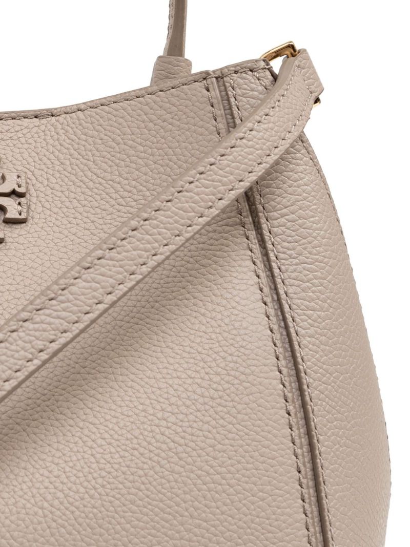 Neutral Mcgraw Small Leather Tote Bag
