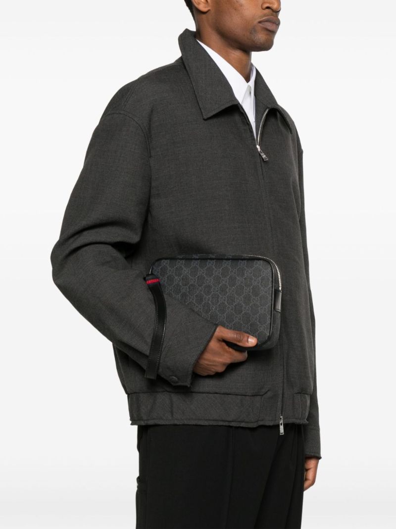 Gg Supreme Canvas Clutch Bag