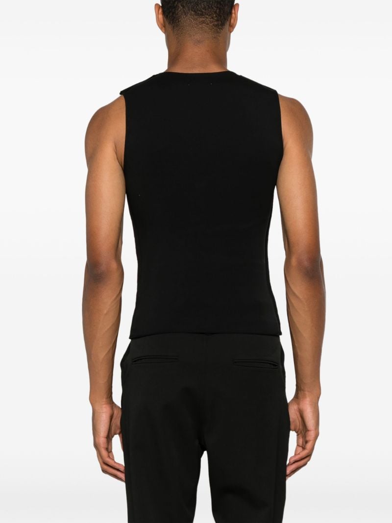 Black Graphic Print Tank Top