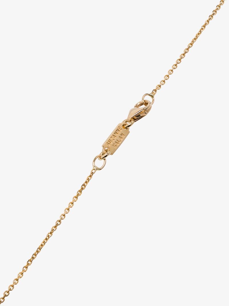 18k Yellow Gold Mini Frenzy Emerald and Diamond Necklace