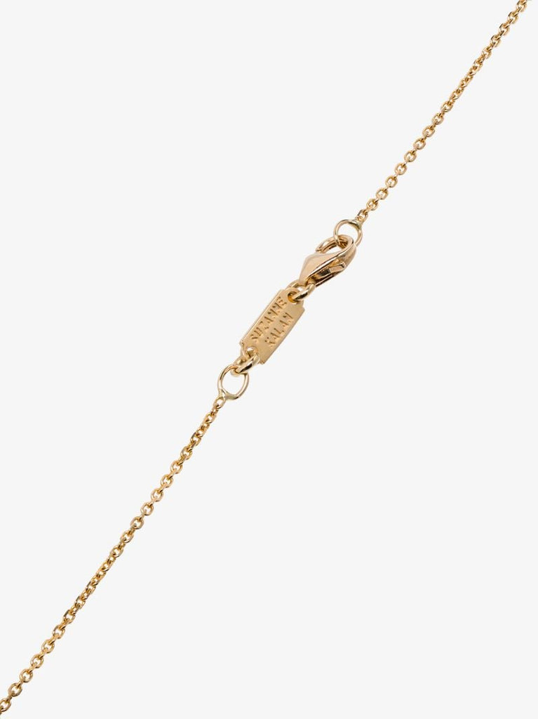 18k Yellow Gold Mini Frenzy Emerald and Diamond Necklace