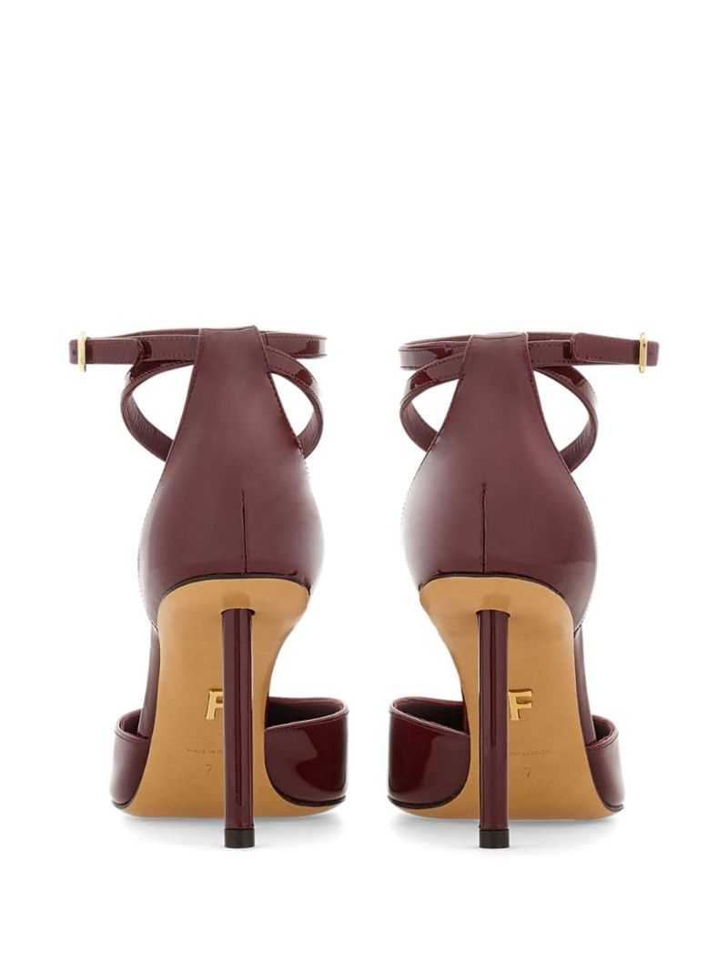 T-strap Leather Pumps
