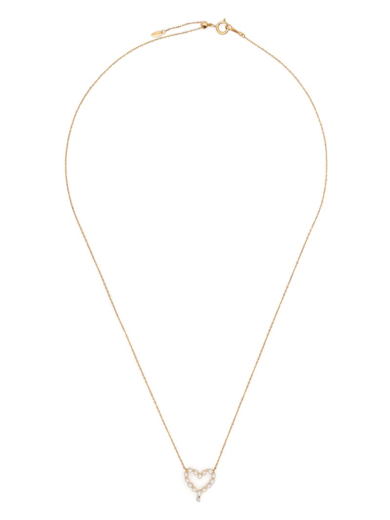 18k Yellow Gold Aphrodite Diamond and Pearl Necklace