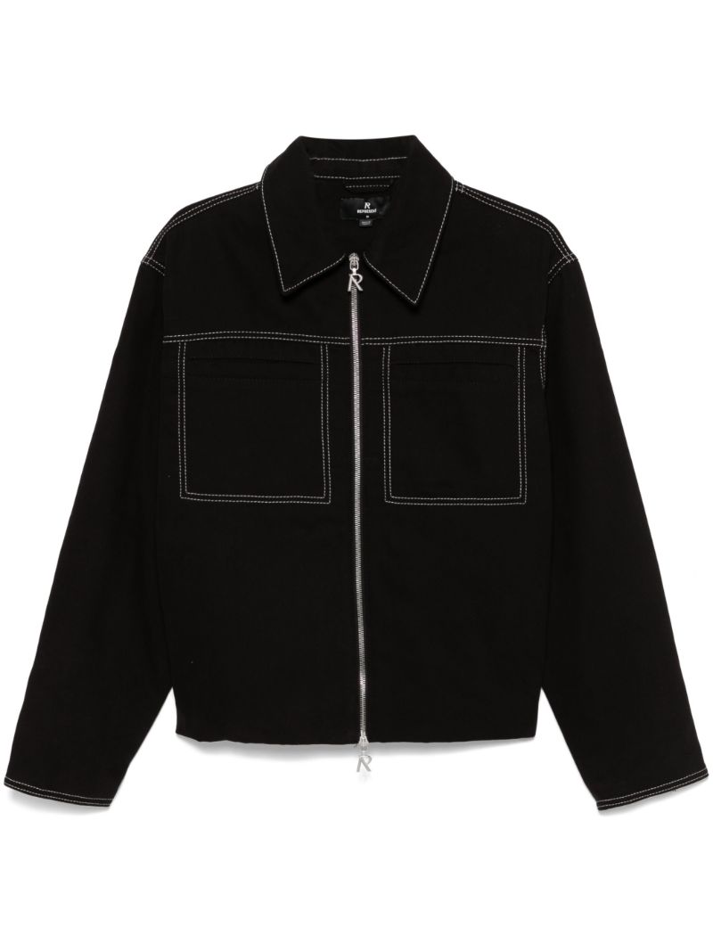 Contrast-stitching Shirt Jacket