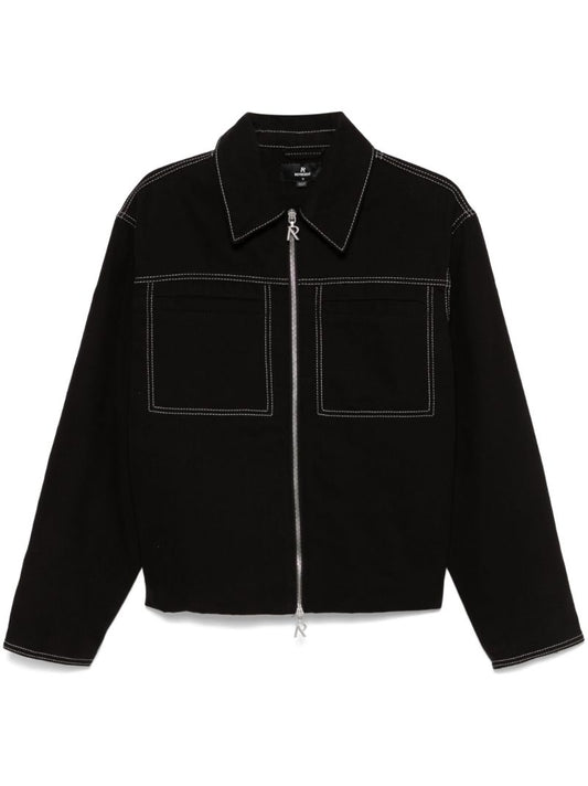 Contrast-stitching Shirt Jacket