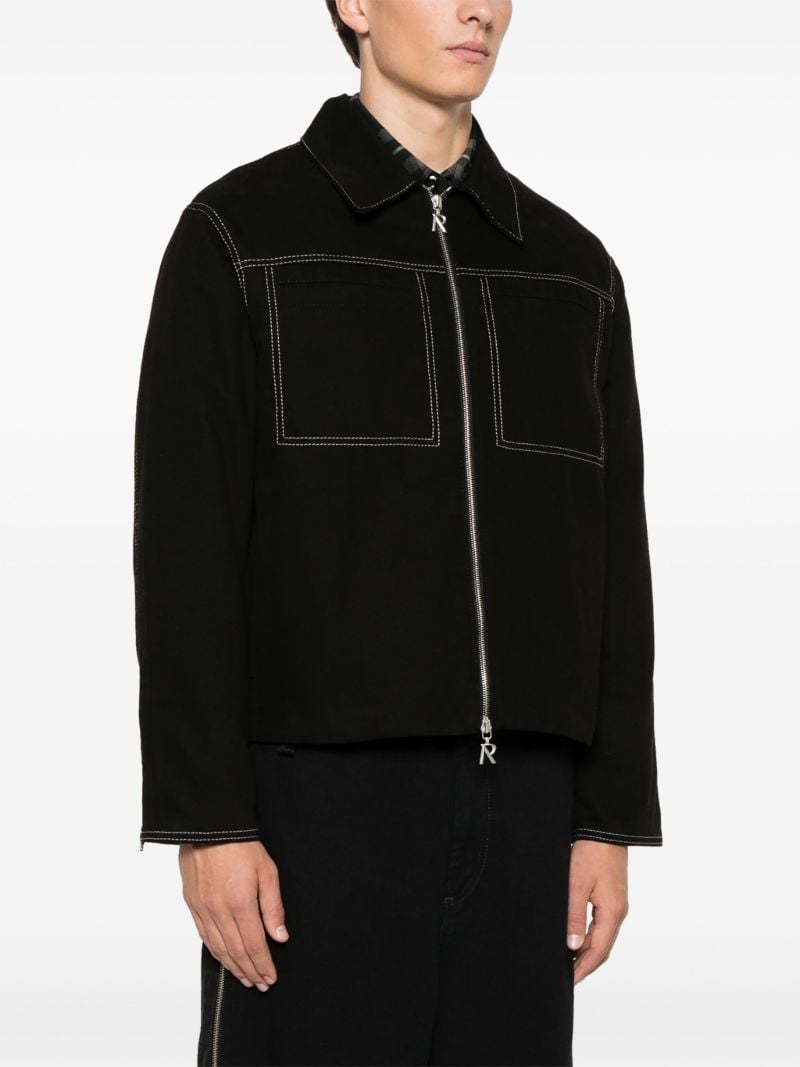 Contrast-stitching Shirt Jacket