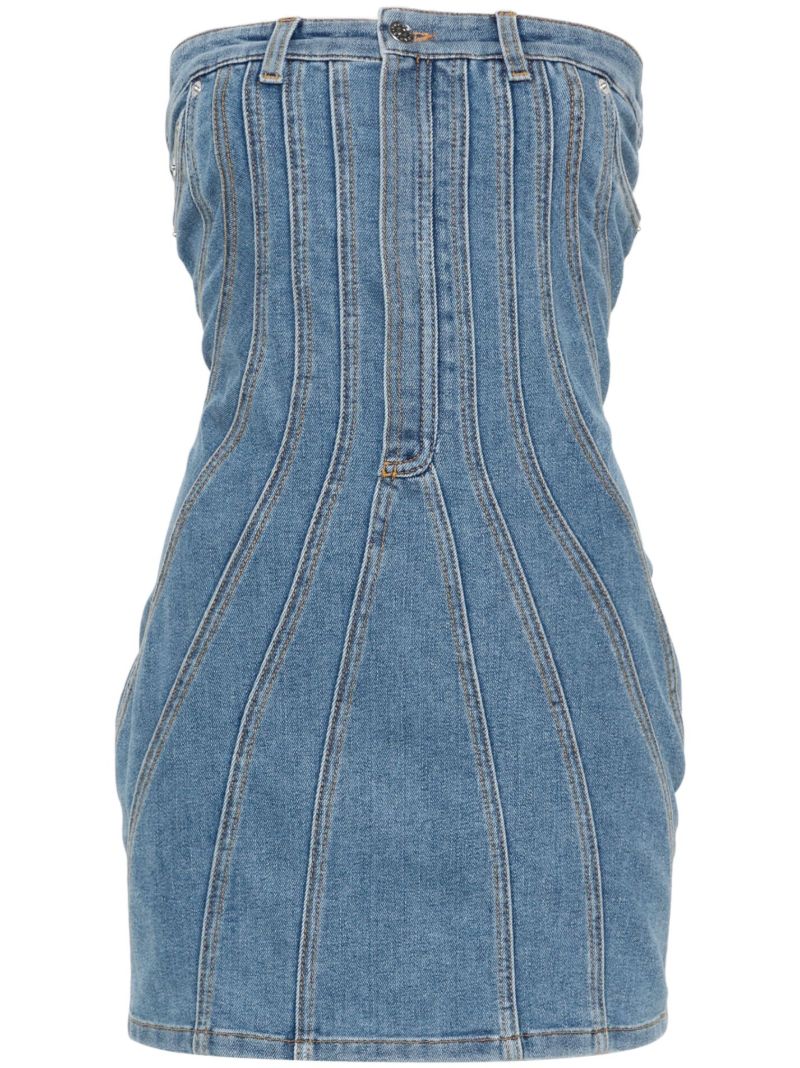 Blue Denim Bustier Dress