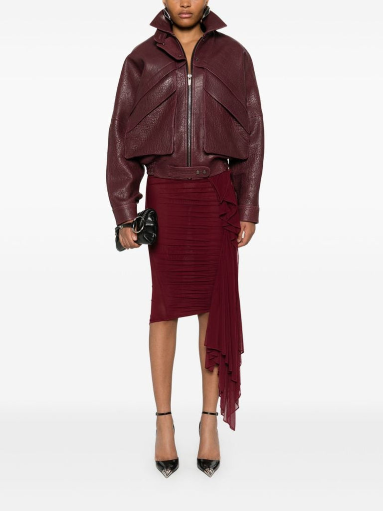 Ruched Midi Skirt