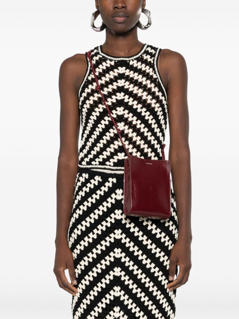 Red Tangle Small Leather Cross Body Bag