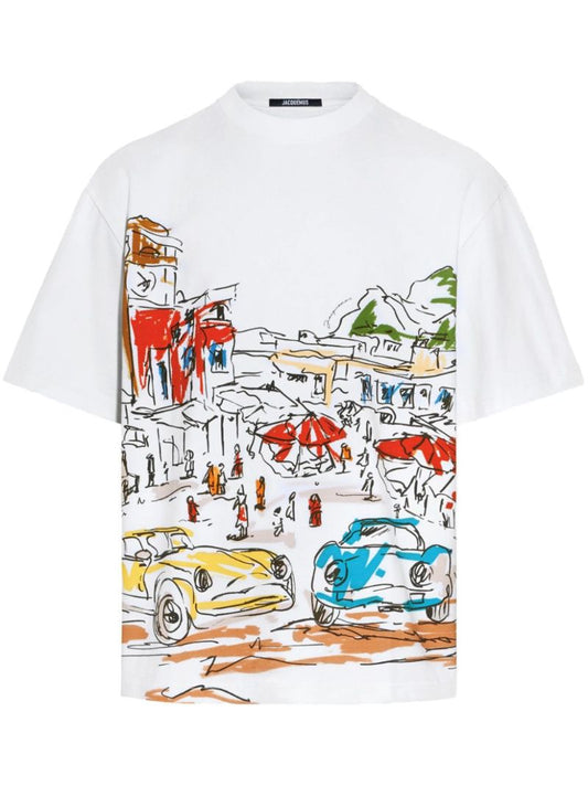 White Le T-shirt Largo Cotton T-shirt