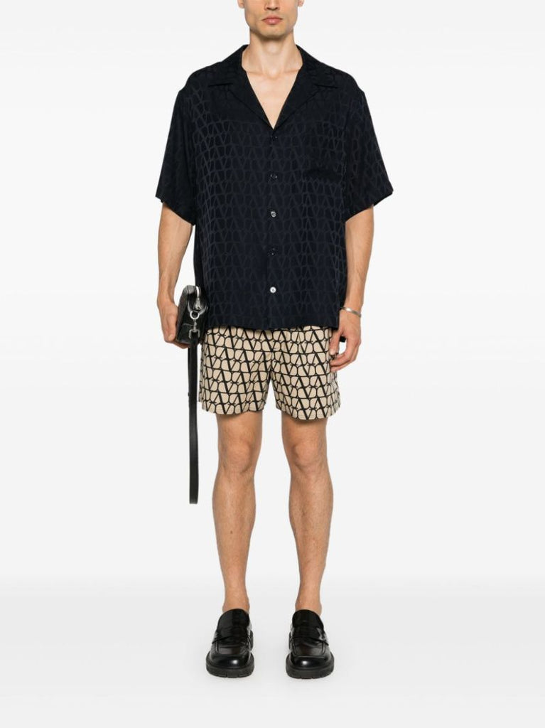 Black Toile Iconographe-print Silk Shirt